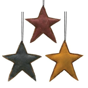 3 Set Fabric Star Ornaments - The Fox Decor